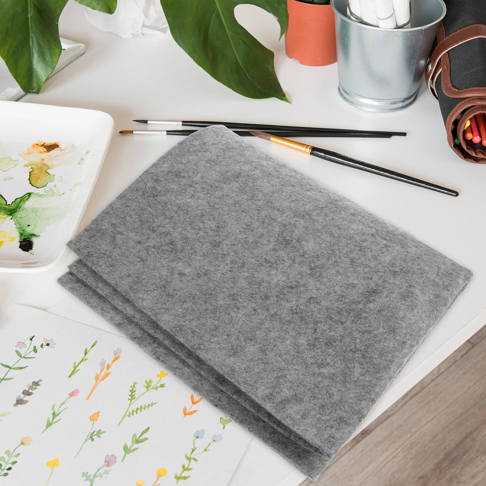 Calligraphy Felt Mat Rectangular Lightweight Felt Pad for Home Office Calligraphy Drawing Ink Absorption Desk Surface Protector