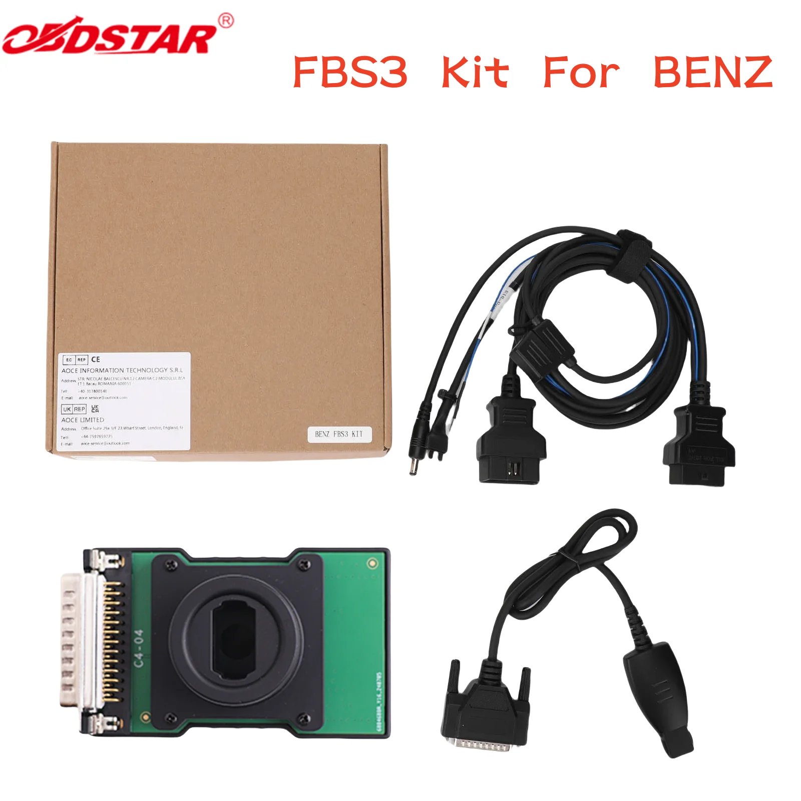 

Комплект OBDSTAR FBS3 2025 для BENZ Работа с программатором OBDSTAR X300 Classic G3 и MP001 Чтение контактного кода/ ECU Reset Virgin Program