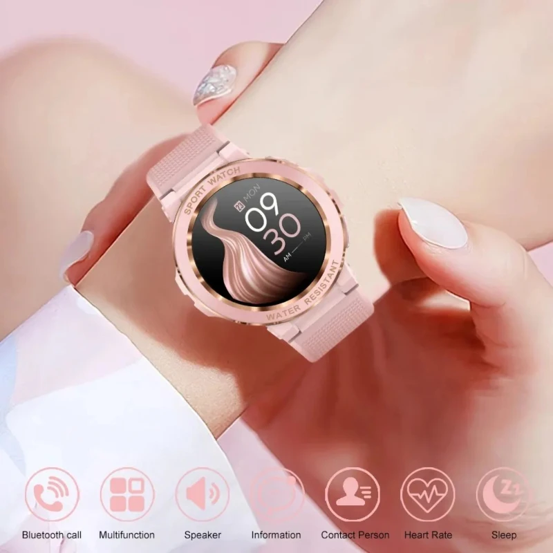 

Спортивные умные часы для женщин Bluetooth Call Smartwatch IP68 Водонепроницаемый фитнес-трекер Мониторинг здоровья для IOS Android MK60