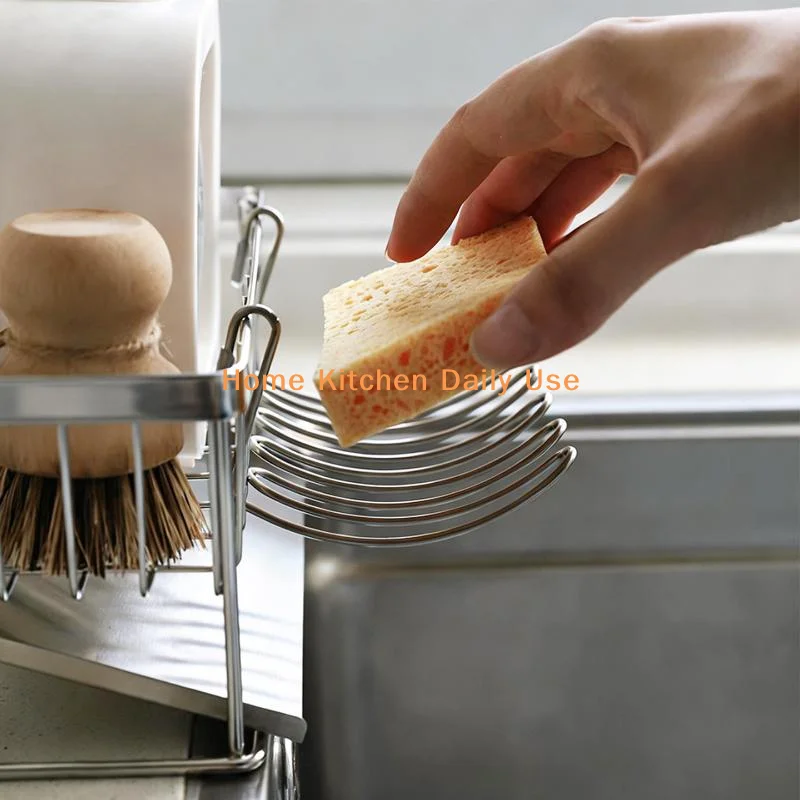 

portableStainless Steel Drain Basket Expansion Rack for Kitchen Storage and Organizationcommonly used