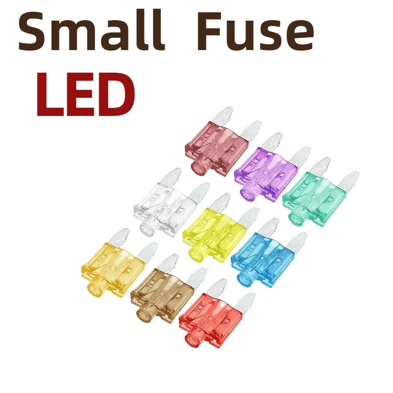 10-30PCS Small Car Plug-in Fuse With LED Fuse Indicator, Small Sharp Foot Automotive Fuses 5A-35A