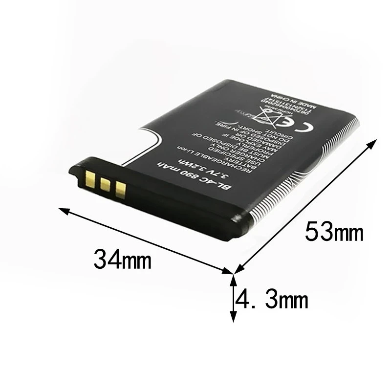جودة عالية جديد 3.7 فولت 890 مللي أمبير بطارية ليثيوم بوليمر الهاتف BL-4C لأجهزة الراديو نوكيا 6300 6100 1606 6088 613116136S 6260 #4