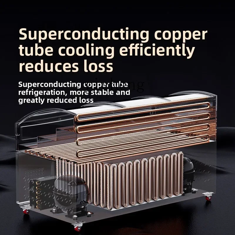 ZZ خزانة عرض للحفاظ على الطازجة، أسياخ la carte، ملف مفتوح، سلم مبرد، طاولة ثلج، شواء مجمد