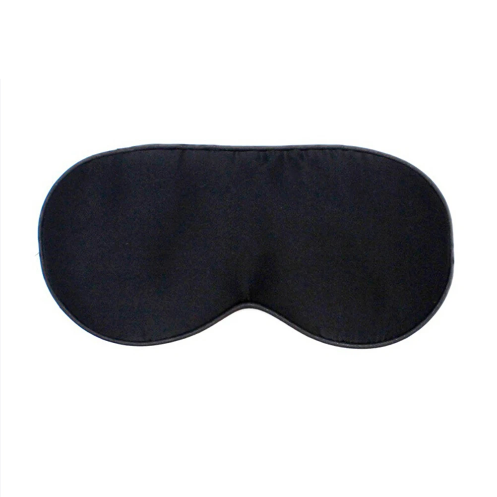 

3D Silk Sleep Mask Adjustable Straps Soft Comfortable Eye Cover For Travel Home Use Dark Black Lightweight Breathable Stress