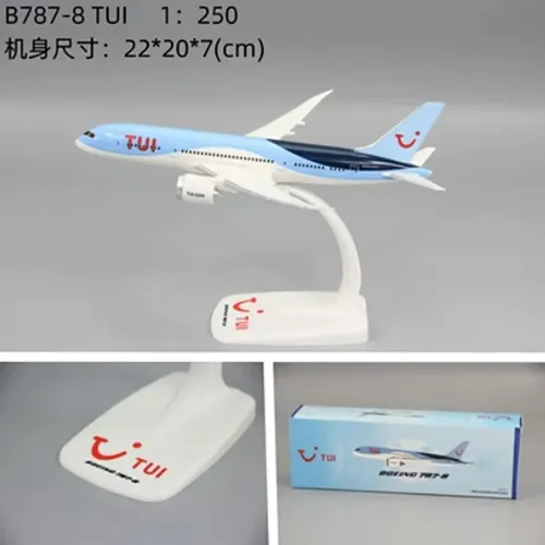 TUI Fly Tuifly Airlines ABS 플라스틱 비행기 모형 장난감, 수집용 조립 송진, 1/250 B787-8 