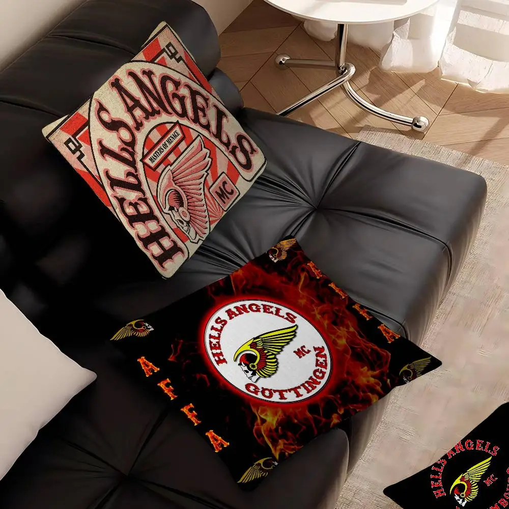 H_Hells-Angels Band Maple Design Cushion Cover Happy Autumn Harvest decor Holiday Decorati Pillow Cover