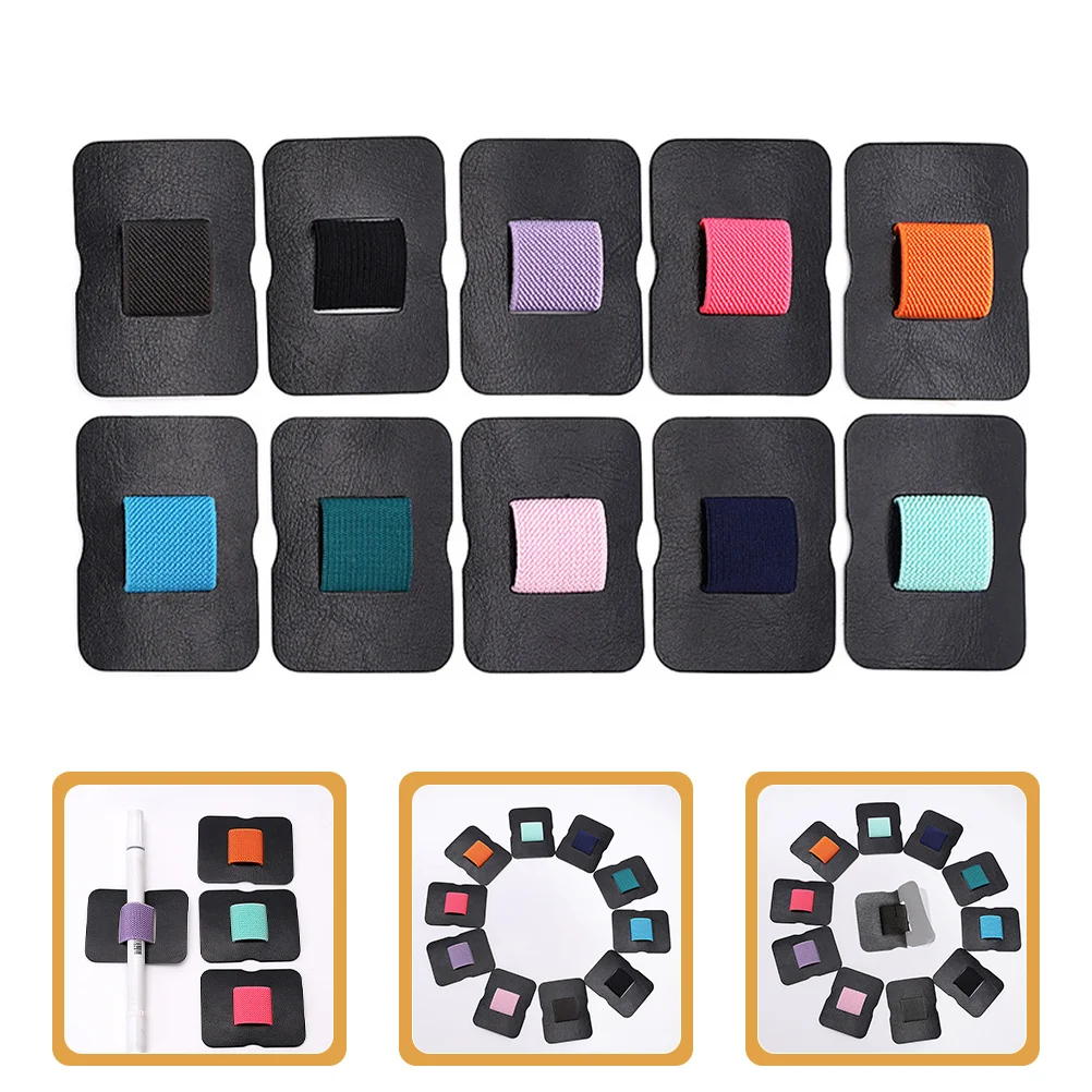 

10Pcs Self-Adhesive Pen Loop Holder Notebook Desktop Organizer for Pens Cables Travel Pen Loop Self-Adhesive Pencil Holder