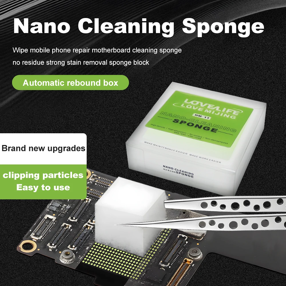 

Нано-губка для очистки экрана телефона, рамка камеры, очистка высокой плотности для чистки компонентов печатной платы материнской платы, инструмент