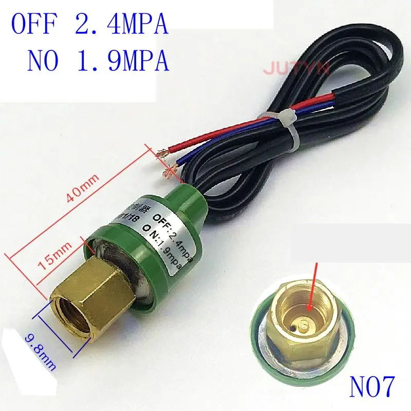 

air conditioner high pressure OFF2.4 ON1.9MPA sensor control switch insert protection switch heat pump refrigerator compressor