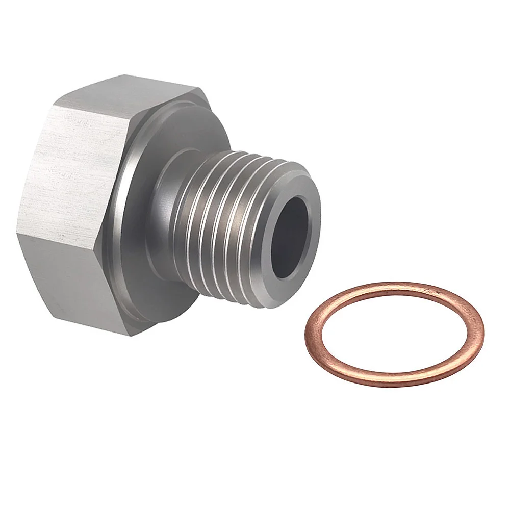 Oil Pressure Sensor Adapter M16X1.5 To 1/8NPT Stainless Steel Extender for GM LS Series with Washer