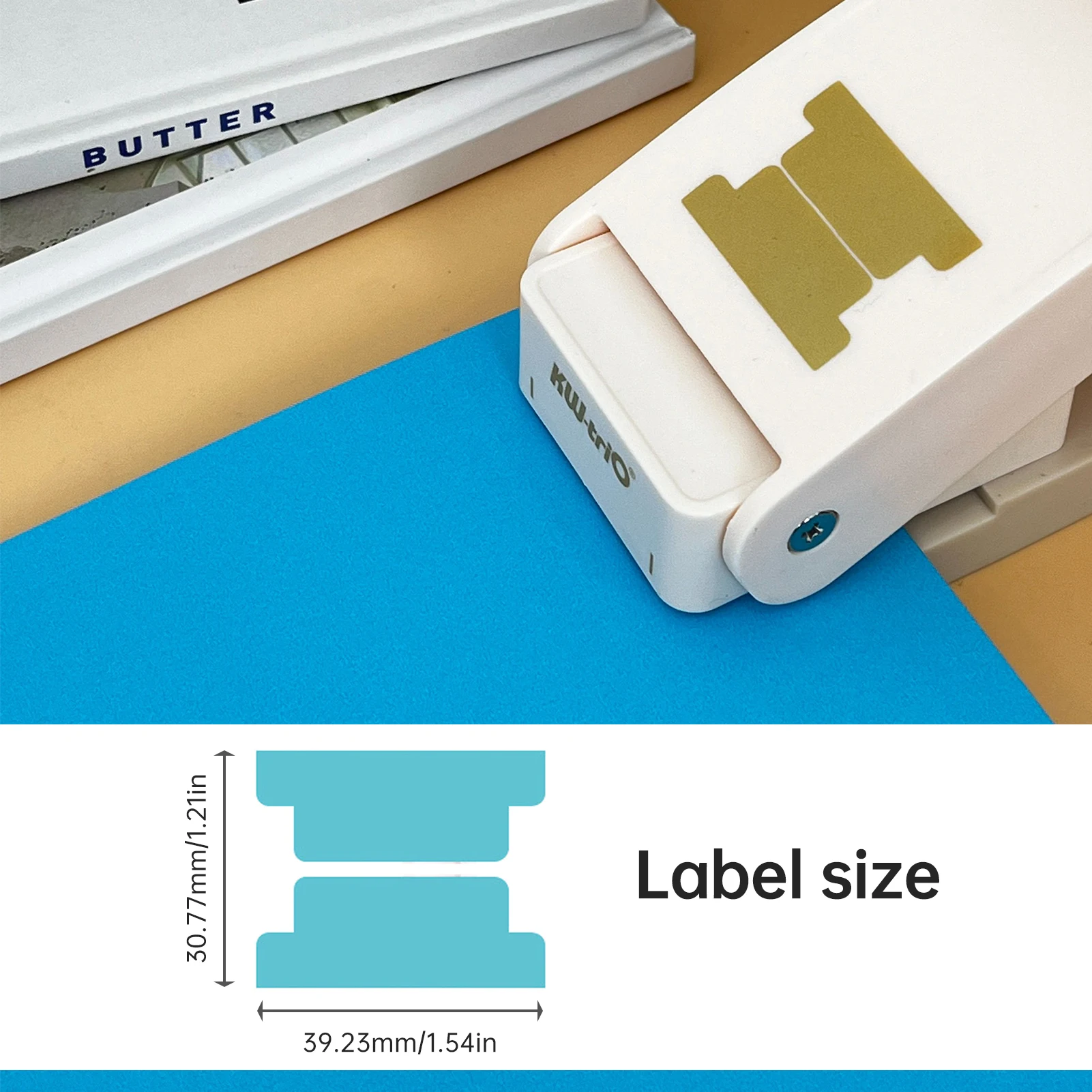 KW- BQJ-04 Tab Punch Loose-leaf Separator DIY Index Sticker Label Puncher Divider Paper Punch Machine Scrapbooking Embossing