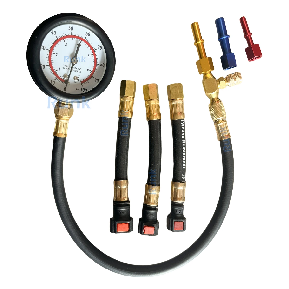 0-100PSI Fuel Pressure Tester Kit 4