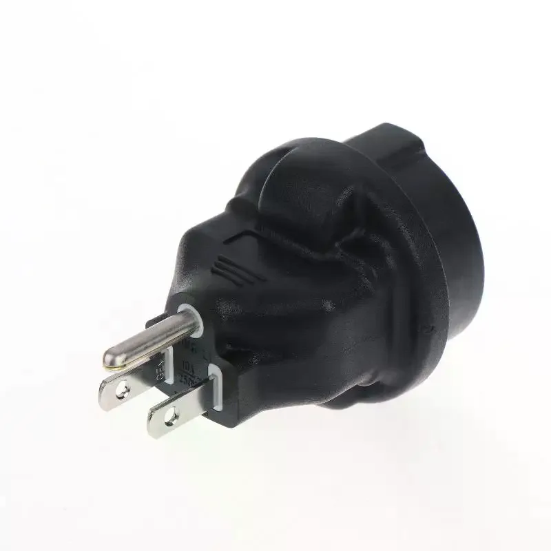 New EU To US Converter Schuko Female To USA Plug Adapter US NEMA 5-15P Plug To Europe CEE7/3 Schuko Receptacle Adapter