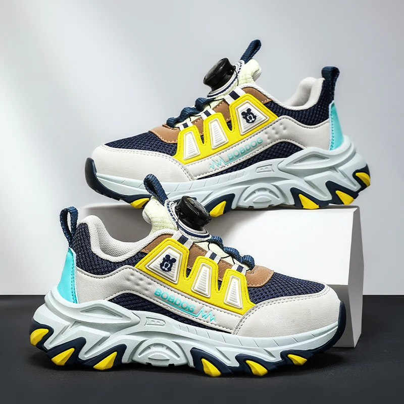 New Fashion Outdoor Sports Shoes Boys Trainers Quality Running Shoes Size 31-40 Non-slip Breathable Mesh Sneakers Children 2026