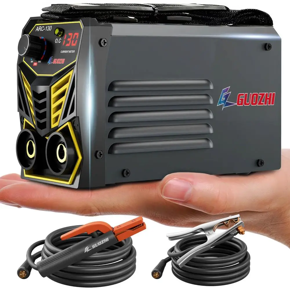 Portable Mini Stick Welder 110V 130A ARC MMA Welding Machine with Electrode Holder Cable & Work Clamp IGBT Technology Compact