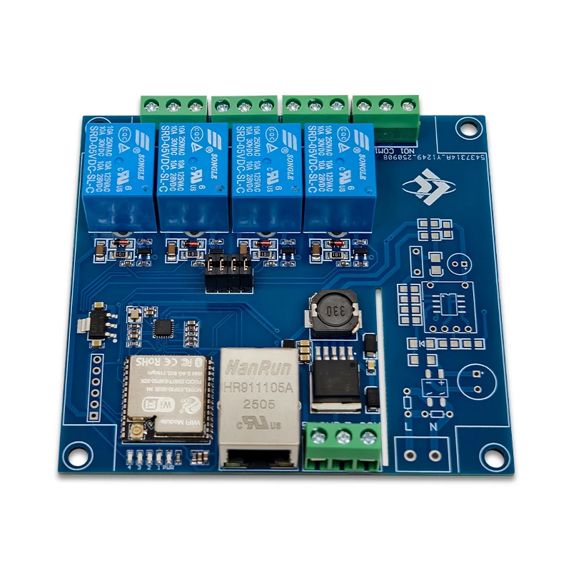 ESP32 Modbus TCP 4-Channel Relay Module Wired/Wi-Fi Development Board 7-24V