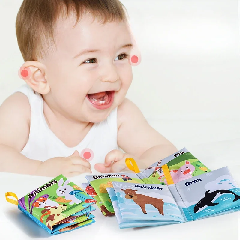 Baby Soft Cloth Book for Newborns 0-12 Months 3D Book Animal Montessori Early Educational Sensory Toy for Kids Gift