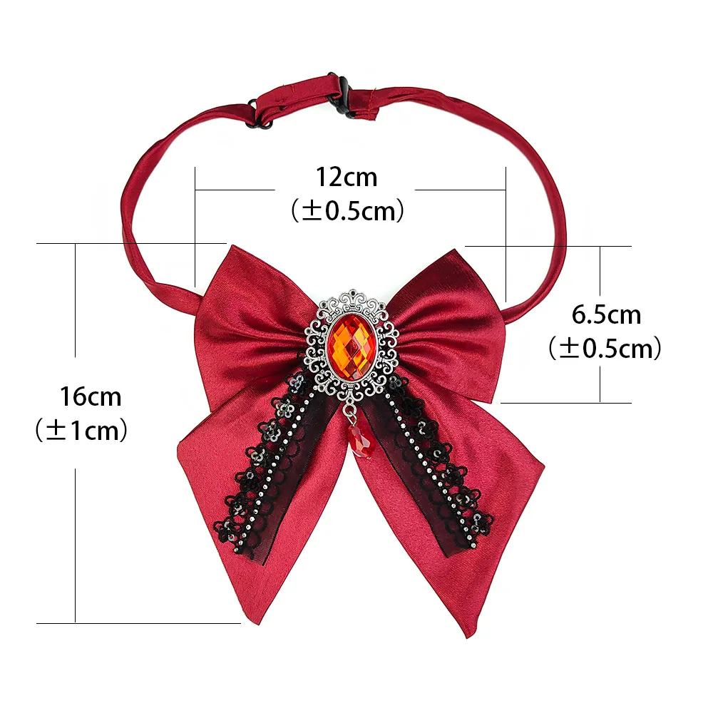 Fashion Accessories JK Shirt Dress Neck Wear Ties Goth Crystal Bowknot Bow Tie Uniform Collar Cravats Female Commute Ties