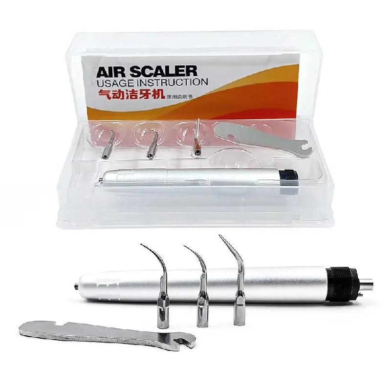 2/4 holes Dental Air Scaler Handpiece High Frequency Pneumatic Scaler 2 4 Holes Calculus Remover With 3 Tips 135℃ Autoclavable