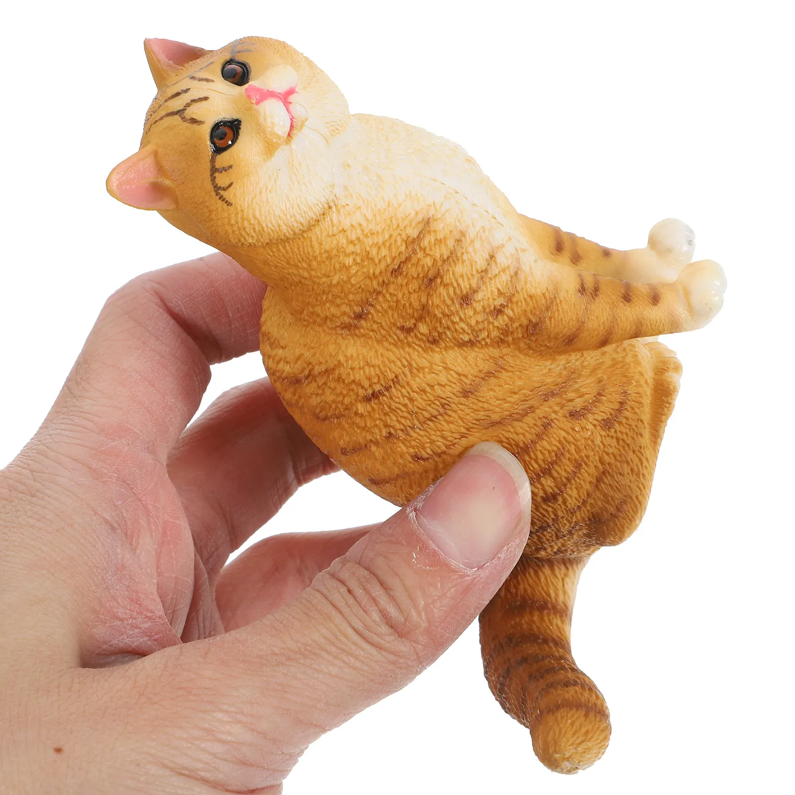 

Simulation Short Hair Cat Artificial Lifelike Plastic Animal Figure Decorative Educational Wilderness Exploration Animal