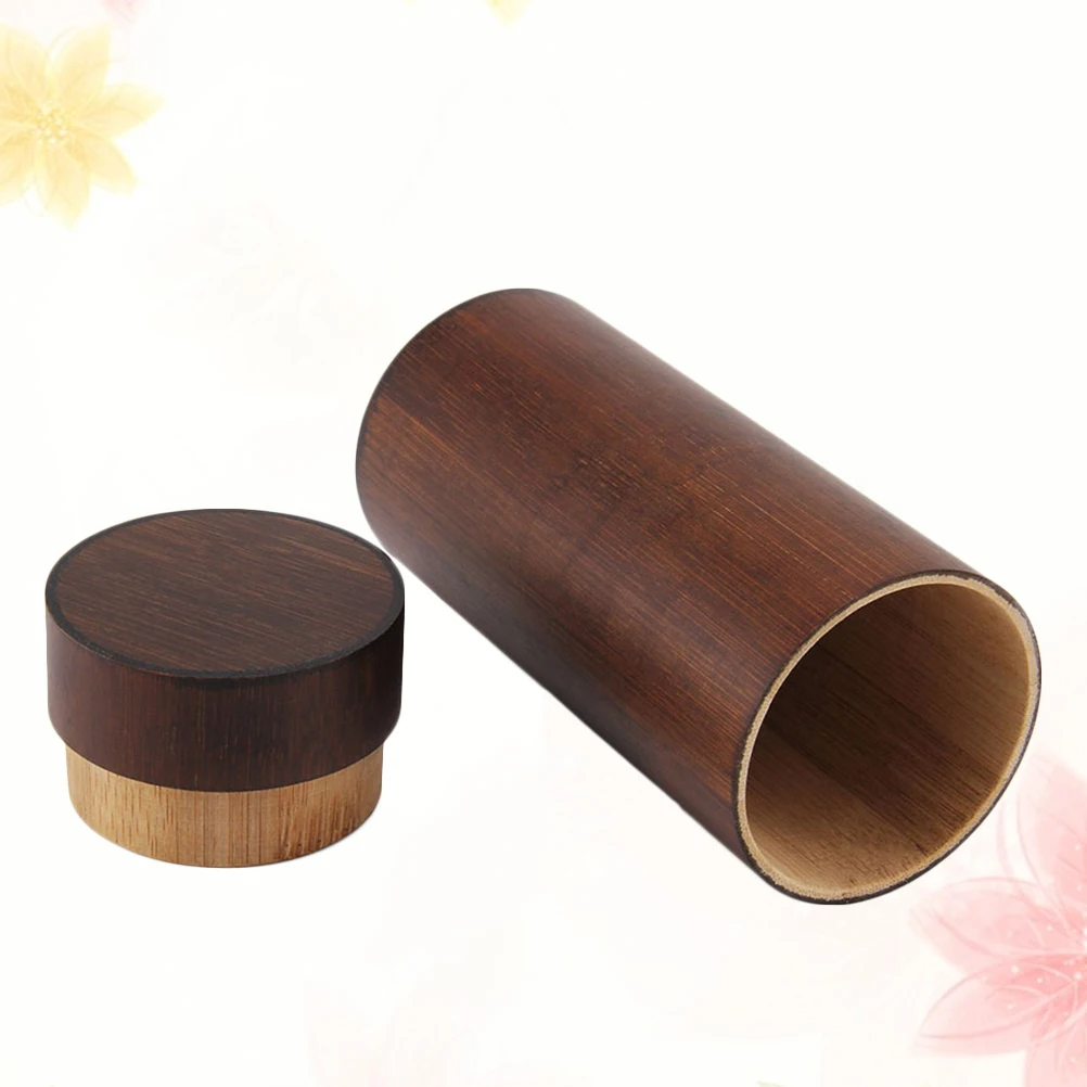 

Bamboo Glasses Box Lightweight Portable Sunglasses Case Vintage Cylinder Container Eyewear Storage Wooden Spectacle