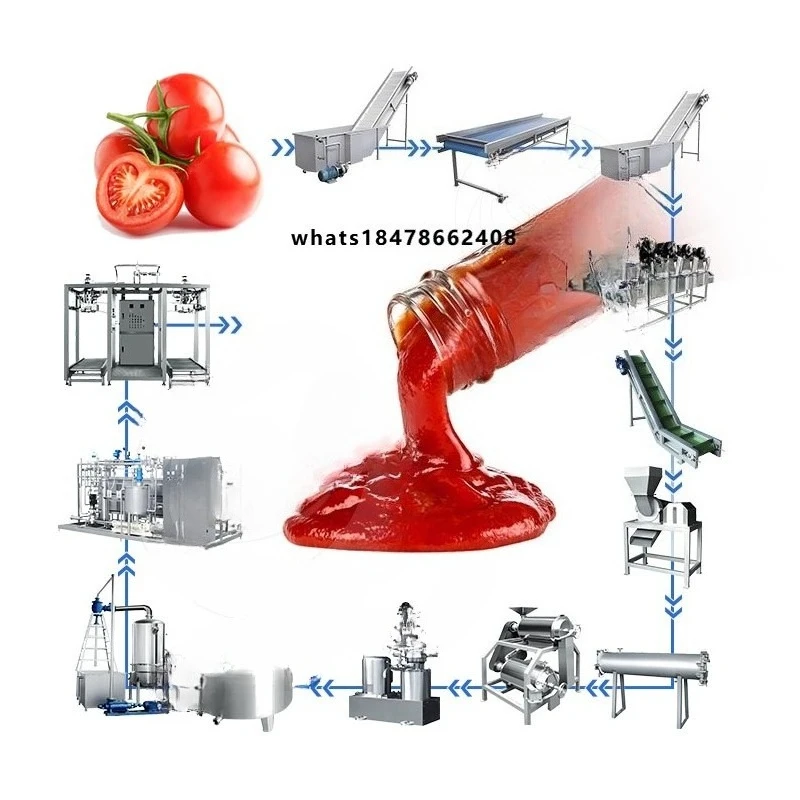 Tomato Sauce Make Machine Industrial Canned Tomato Production Line Tomato Paste Process Plant