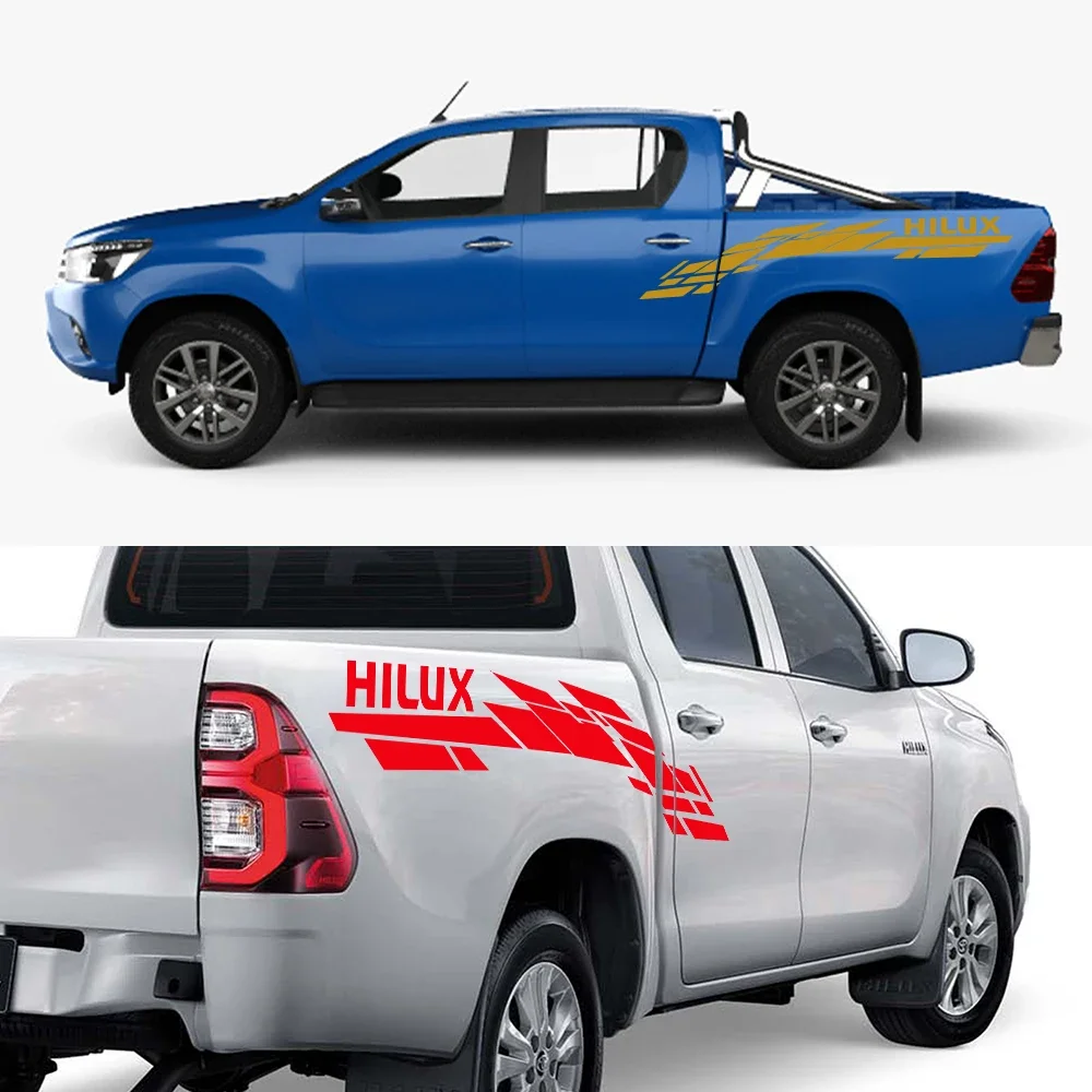 Car Stickers For Toyota Hilux Vigo Revo Rocco Truck Trunk Side Graphics Splash Pickup Sticker Vinyl Decor Cover Auto Accessories