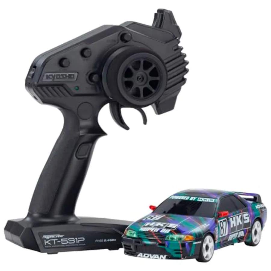 

Радиоуправляемая модель автомобиля HKS Skyline R32 GT-R 199387 с ABS-корпусом, черного цвета, с высокой скоростью, серия MA-020