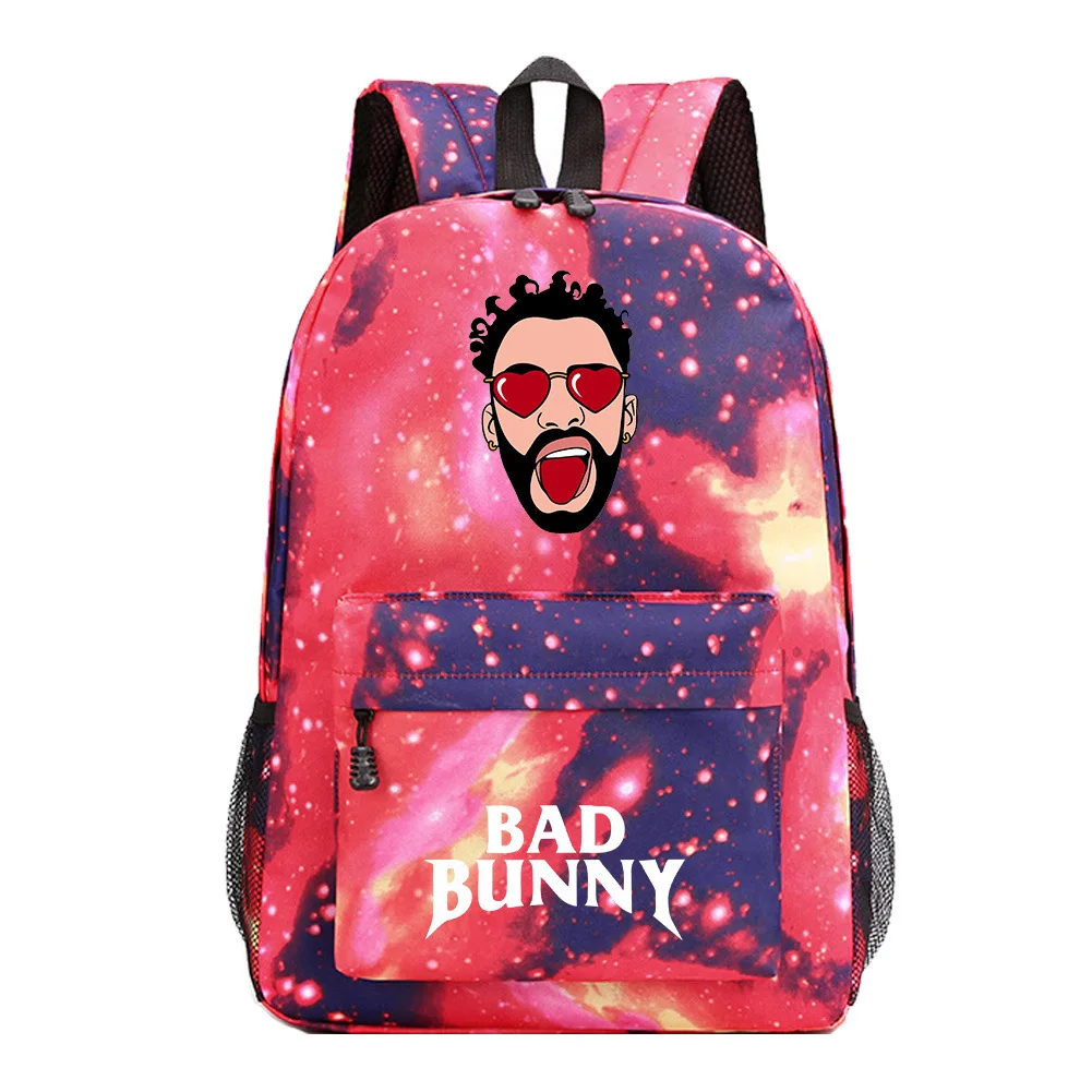 Harajuku Novelty Cool bad bunny Notebook Backpacks pupil School Bags Print Oxford Waterproof Boys/Girls Laptop Backpacks