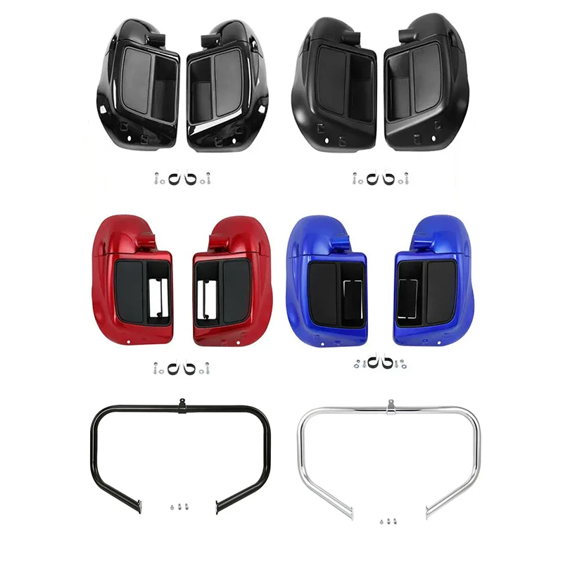 

Motorcycle Lower Vented Leg Fairing Engine Guard Bar For Harley Touring Road King Street Glide 2014-2024