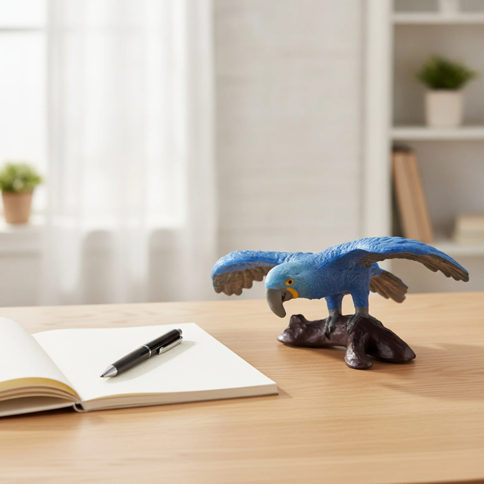 Bird Figurine Painted Miniature Bird Figurines Animal Model Sculpted Ornament Vivid for Collectors, Tabletop, Shelf
