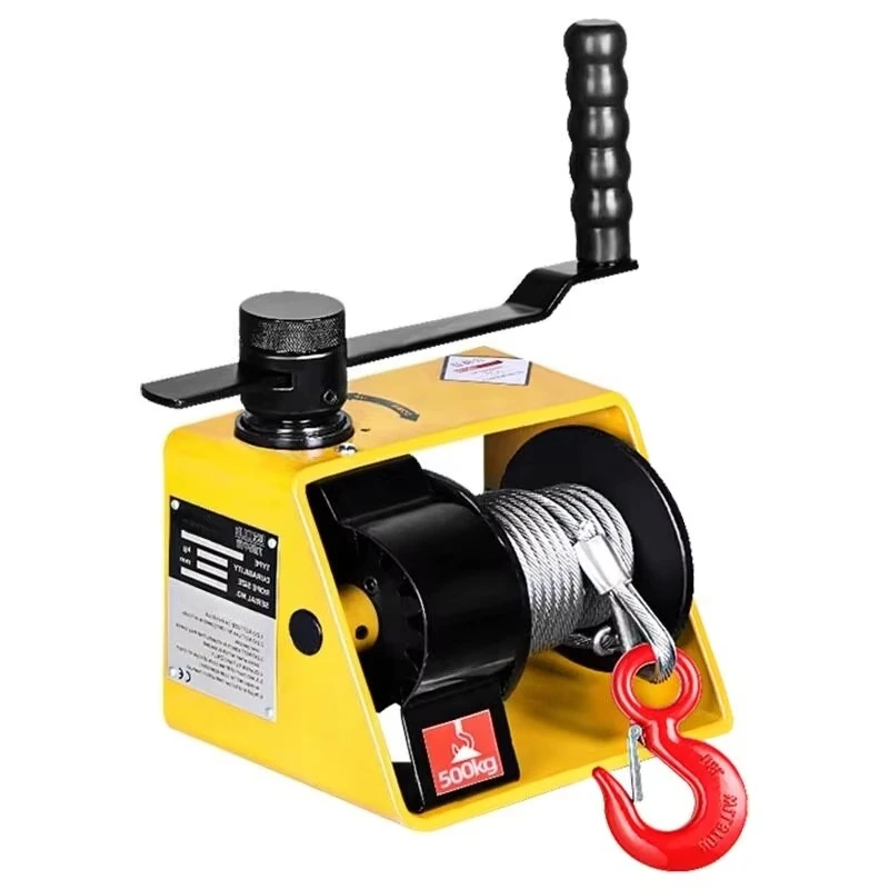 Rio Tinto Turbine Self-locking Hand Winch Brake Release and Traction Machine for Small Crane