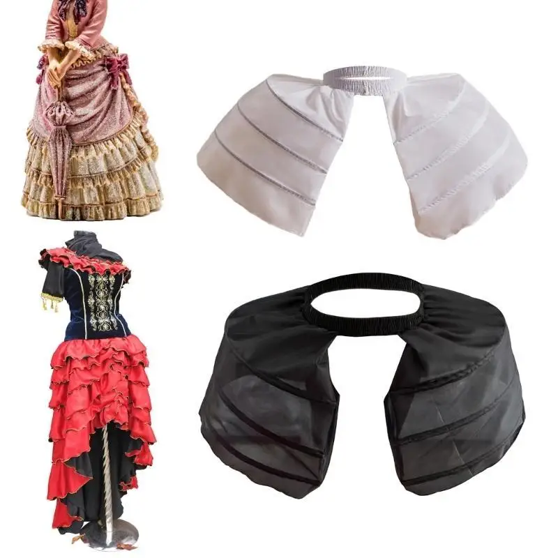 

39BD викторианская кринолиновая нижняя юбка косплей платье суета двойная нижняя юбка на корзине