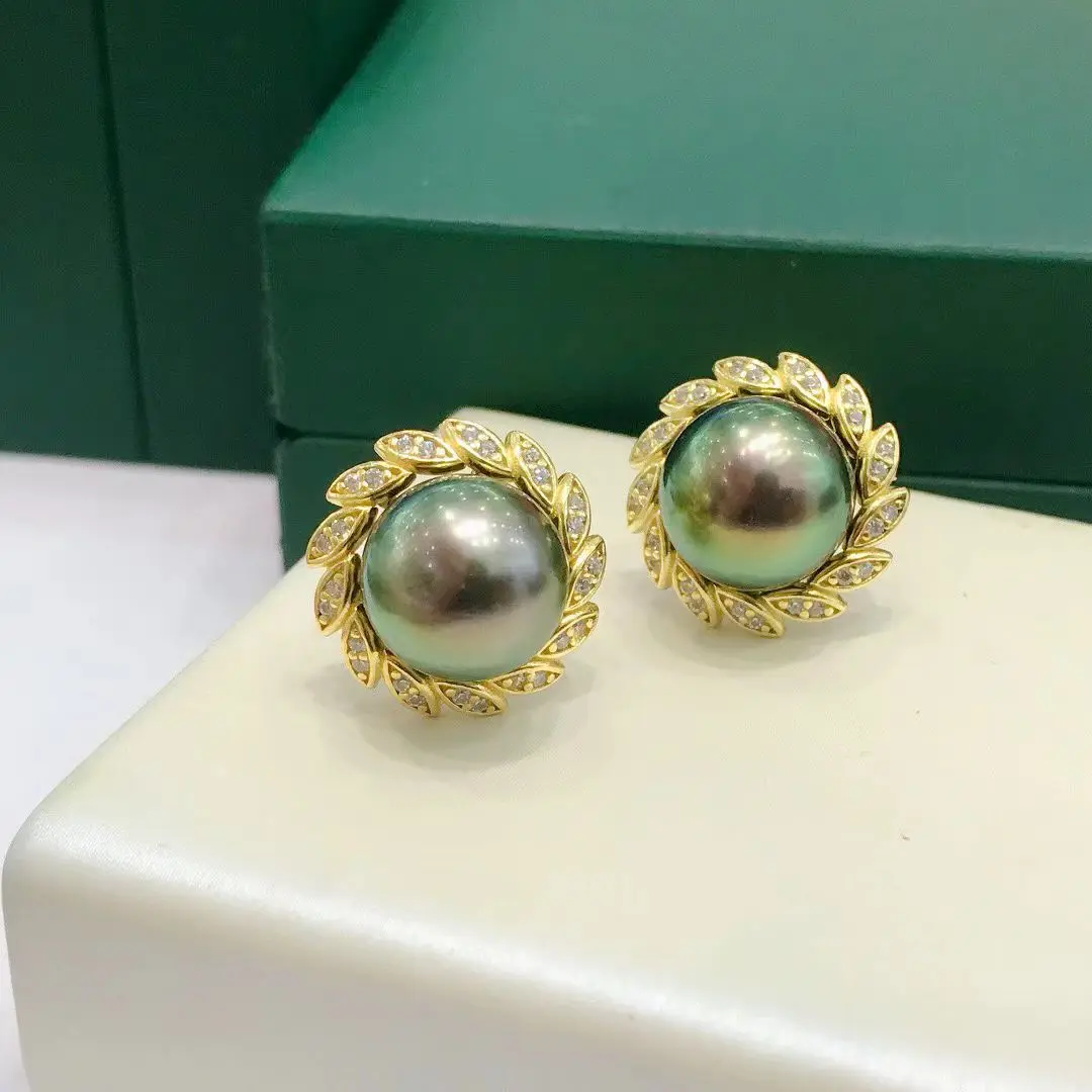 Wholesale S925 Sterling Silver Earrings Mount Findings Settings Base Mounting Parts Accessory for 9-10mm Pearls 5 pairs/lot