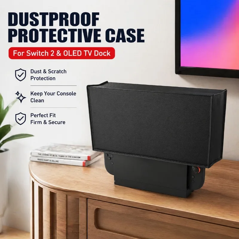 Staubdichte Schutzhülle für Switch 2 Konsole TV-Dock Kratzfeste Staubschutzhülle für Switch & OLED Zubehör