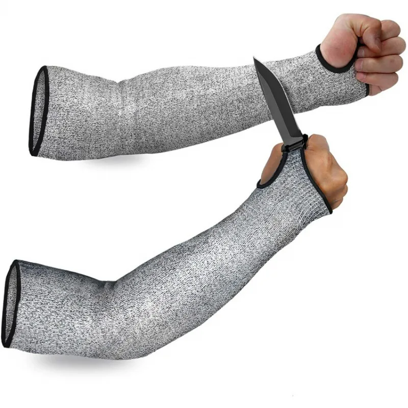 

Level 3/5 Safety Sleeves Anti Cut Arm Puncture Gloves HPPE Cutting Resistant Bracers Protector Household Breathable Gloves