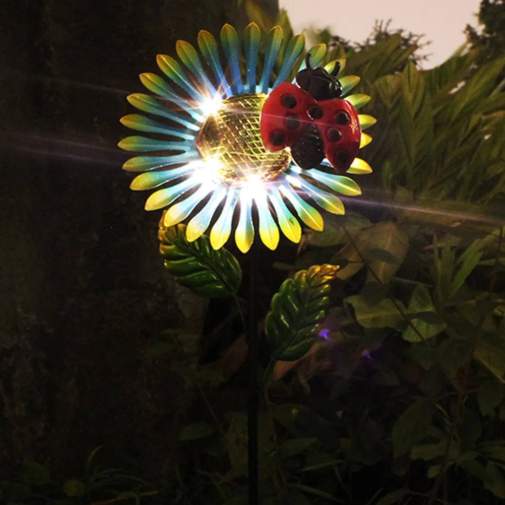Solar Ground Plug Light Beetle Design High Efficiency Energy Saving Garden Path Lamp for Walkways Courtyards Parks Pond Borders