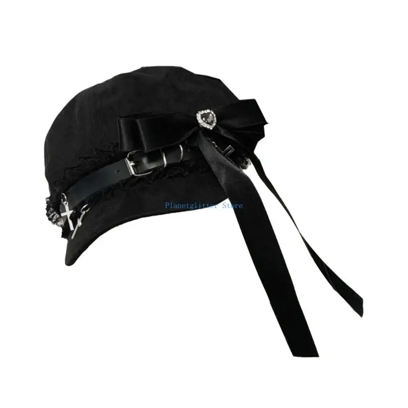 652B Breathable Hat Girl Bowknot Decals Baseball Caps Handmade Painter Hat