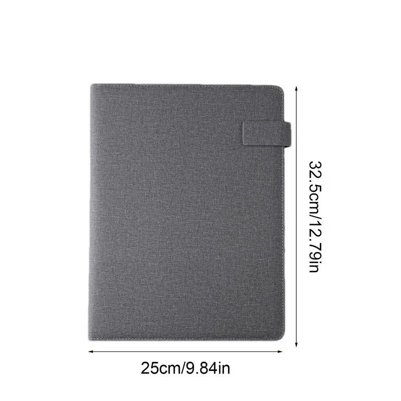 PU Leather Padfolio Padfolio Business Planner Professional PU Leather Notepad Business Card Holder Included Padfolio For