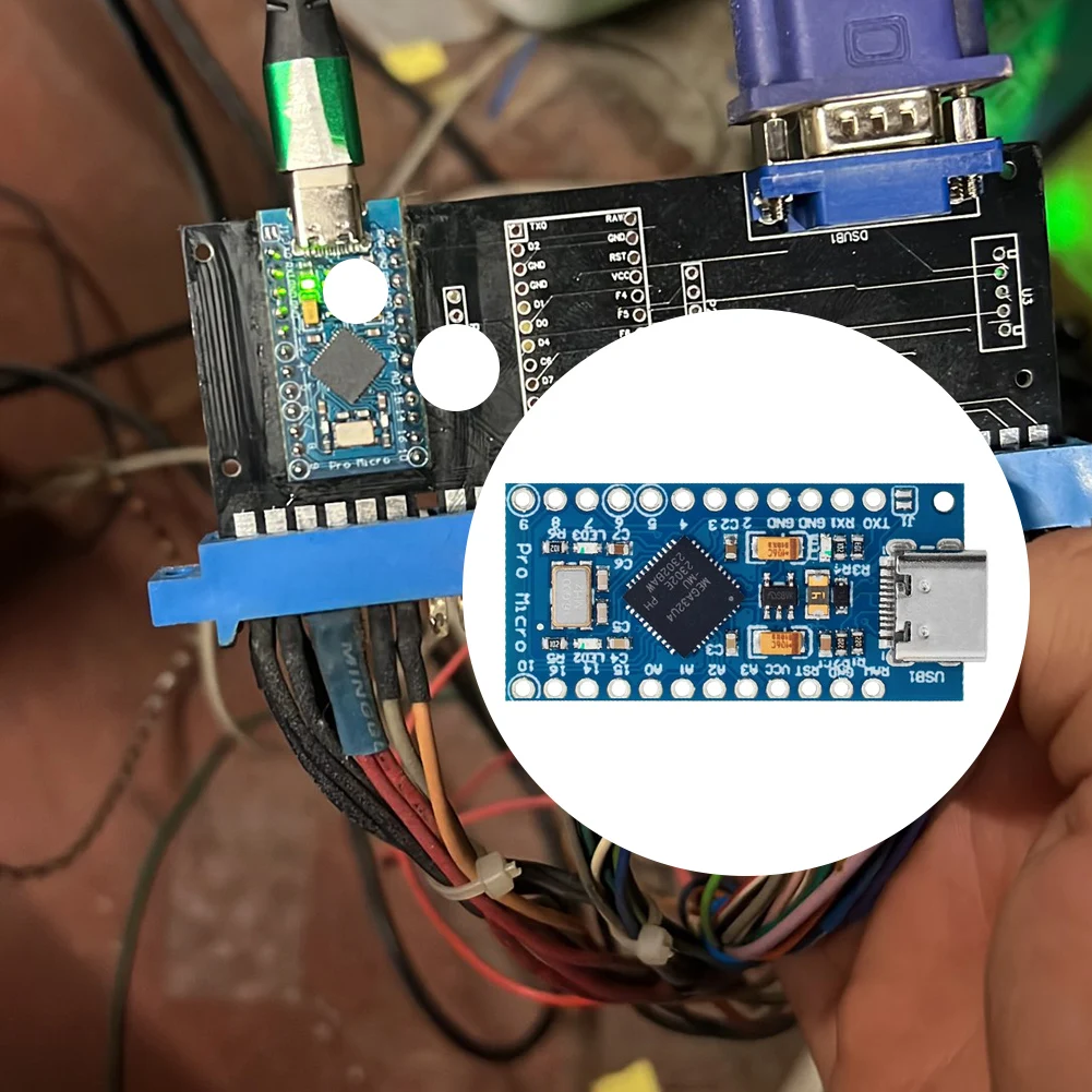 Modulo Micro Pro con intestazione pin a 2 file ATmega32U4 5V/16MHz Tipo-C Regolatore di tensione della scheda di sviluppo per Arduino IDE V1.0.1