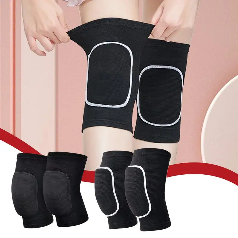 

1pair Dancing Knee Pads For Volleyball Yoga Women Kids Men Patella Brace Support Polyester Kneepad Fitness Protector Work Gear