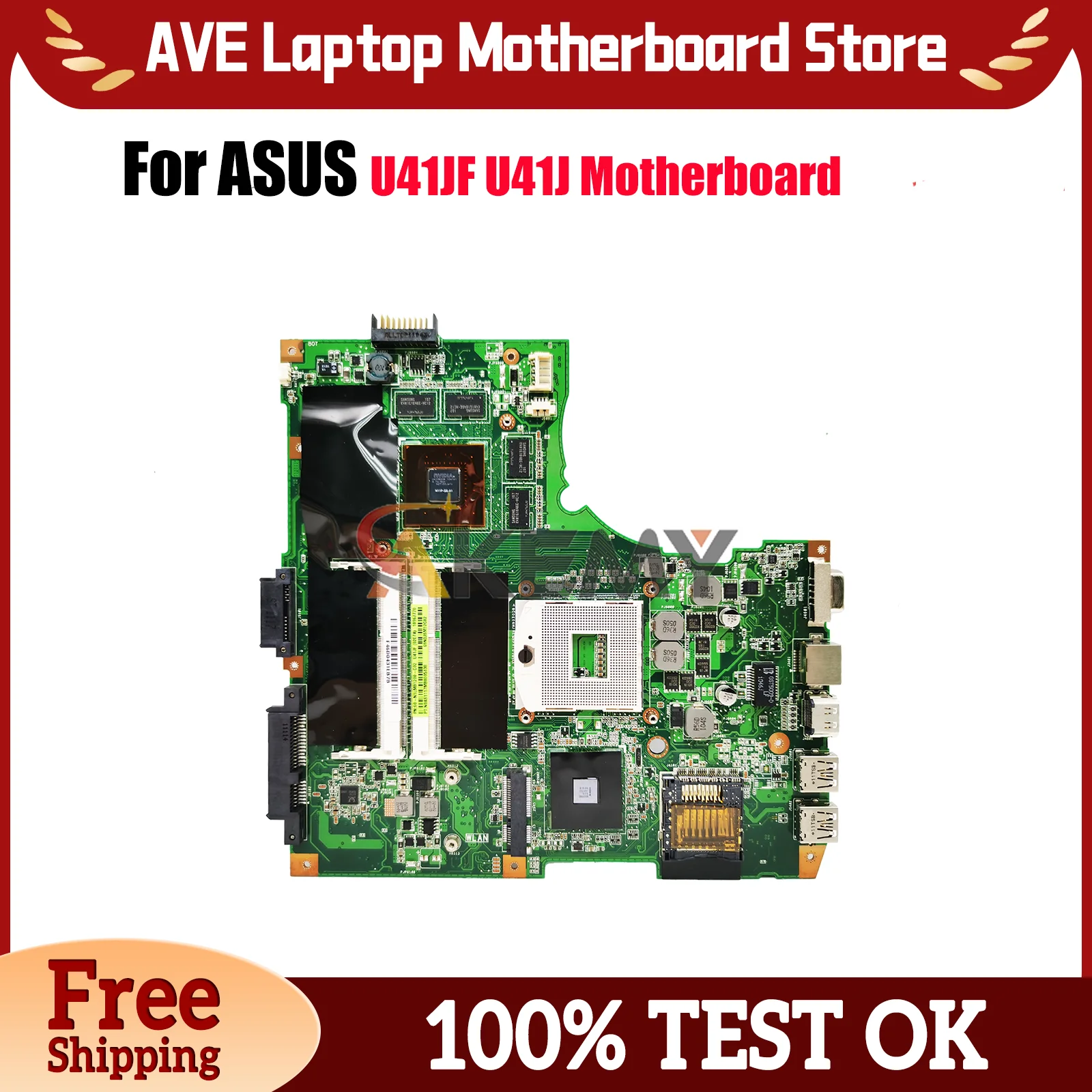 

Материнская плата для ноутбука U41JF для ASUS ZenBook U41JF U41J, материнская плата для ноутбука, этот товар в наличии, 100% тестирование, ОК, быстрая доставка