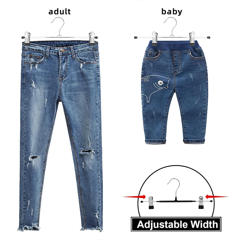 5/10 قطعة رفوف السراويل المعدنية أسود/أزرق مقاوم للرياح متعددة الأغراض تنورة رفوف الملابس تجفيف السراويل خزانة كليب المضادة للانزلاق TMZ #2