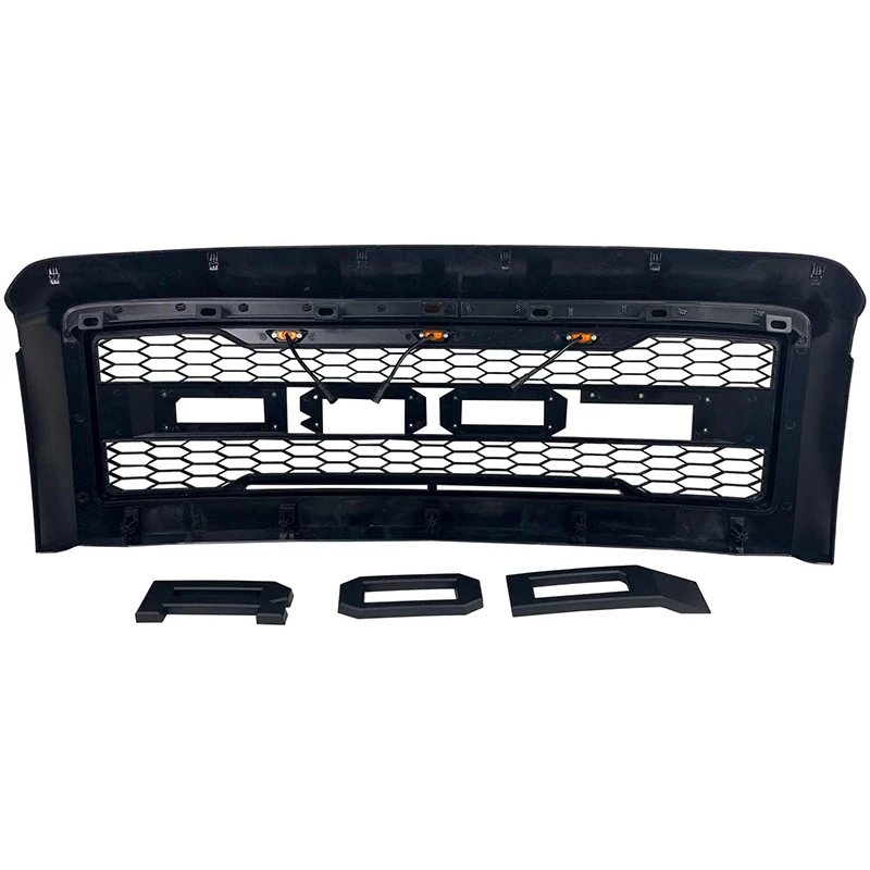 Good Quality ABS Front Middle Grill Racing Grills With LED Lights Fit For Ford F250 F350 2008-2010