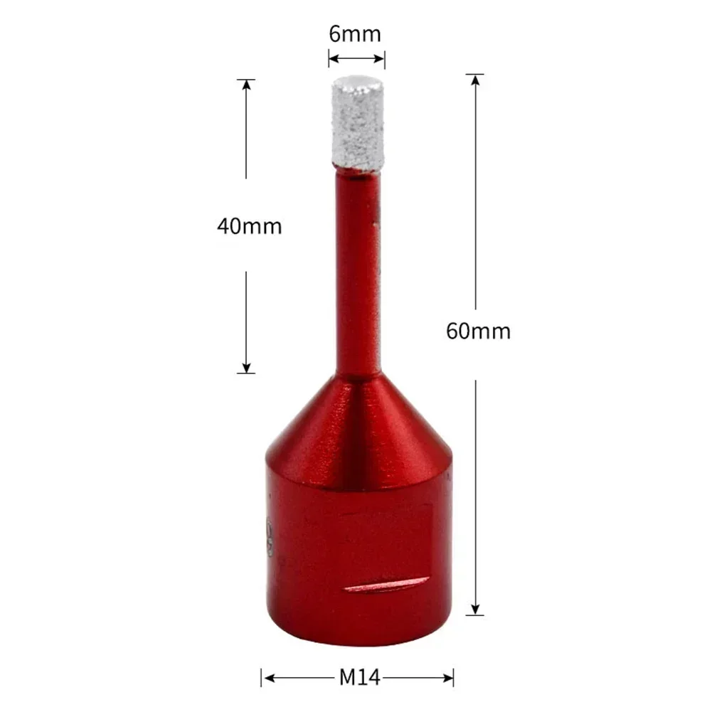 6Mm-68Mm M14 Ren Khô Kim Cương Khoan Kính Gốm Đá Cẩm Thạch Ngói Đá Hoa Cương Lỗ Cưa Cắt Khoan bit