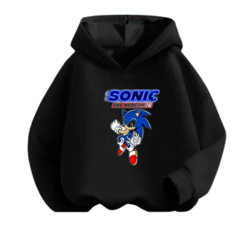 Da 2 a 12 anni capispalla ragazzo felpa per bambini ragazza felpa con cappuccio Sonic Baby Clothes 2024 primavera top abbigliamento madre bambini