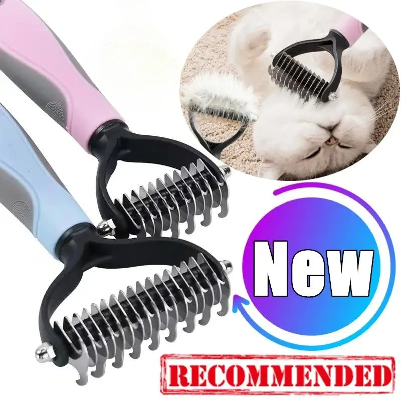 New Professional Pet Cat Hair Removal Comb Brush Dog Grooming Shedding Tools Puppy Hair Shedding Trimmer Pet Fur Trimming Combs