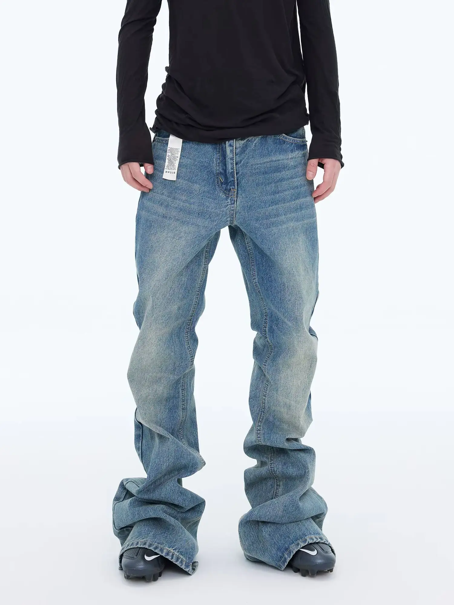 Owen Seak Men's Jeans Streetwear Baggy Y2K Oversized Denim Pants Loose Bell-Bottoms Designer luxury Long Trousers
