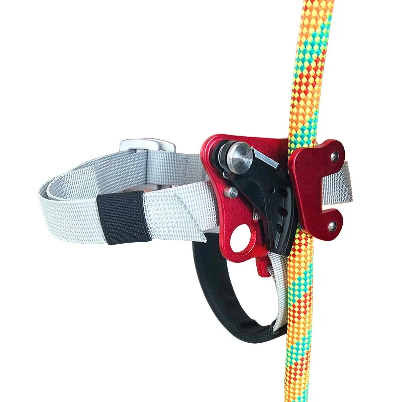 Rock Climbing Foot Ascender SRT Outdoor Riser With Pedal Belt Grasp Rope Gear Anti Fall Off Left Right Foot Ascend