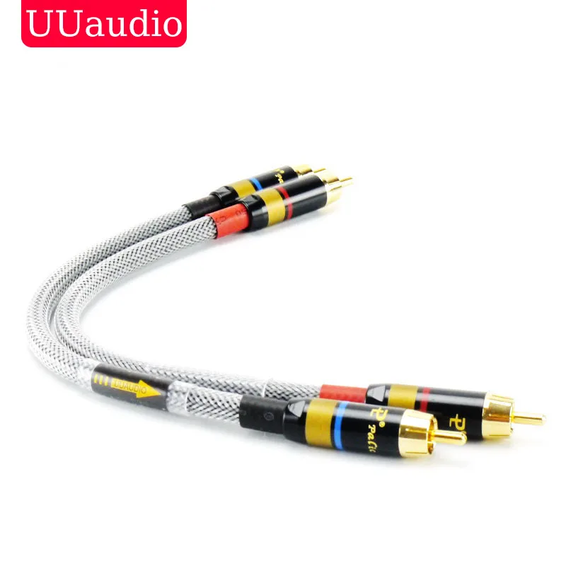 UU12 2PCS/Pair HIFI 4N-OFC RCA Cable Male-Male Audio Cable / 0.2m 0.5m 1m 1.5m